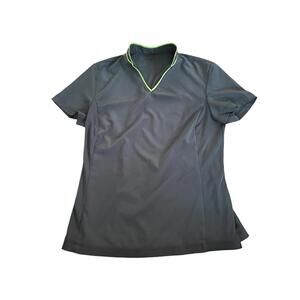 Cherokee Gray Scrub Womens Top V Neck Short Sleeves